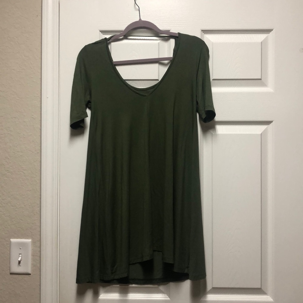 Wet Seal Army Green T Shirt Dress
